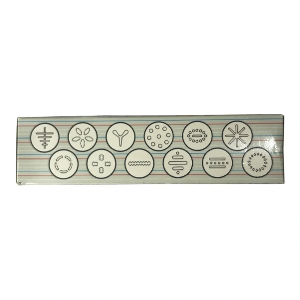 New Vintage Cookie Press Icing Set 12 Discs 8 Tips Pastry Cake Decorating